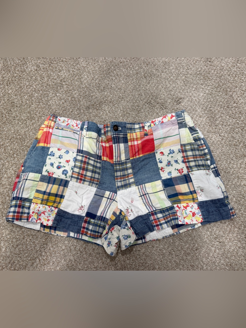 Ralph Lauren Polo madras pattern shorts size 4